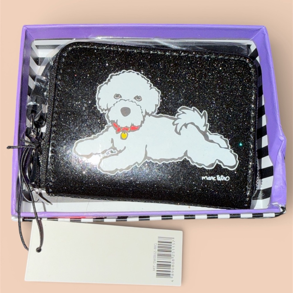 Marc Tetro Black Glitter Wristlet